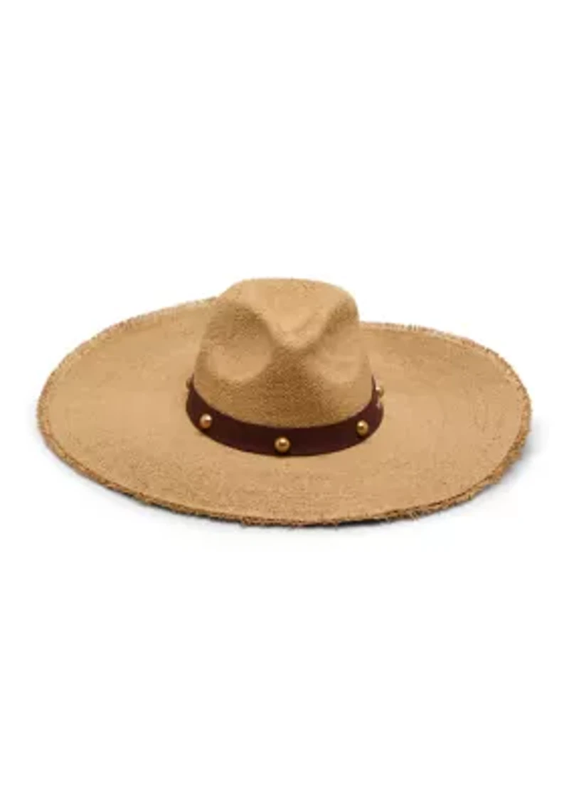 Boho Glam Studs Straw Hat