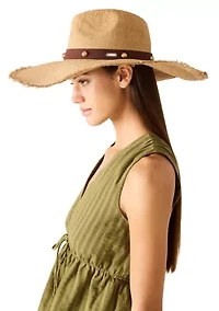 Boho Glam Studs Straw Hat