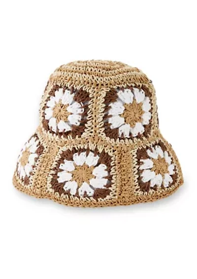 Bright Nomad Straw Bucket Hat