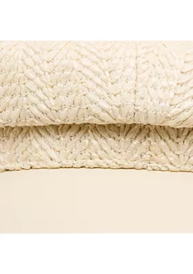 H-Russ Textured Straw Pull On Baker Boy Hat