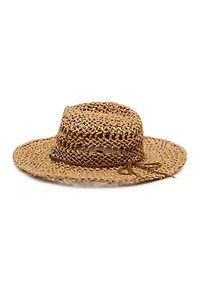 Kristy Beaded Trim Western Hat