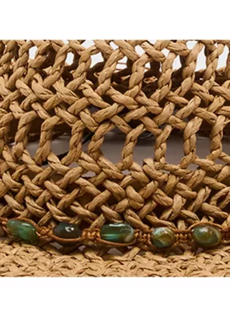 Kristy Beaded Trim Western Hat