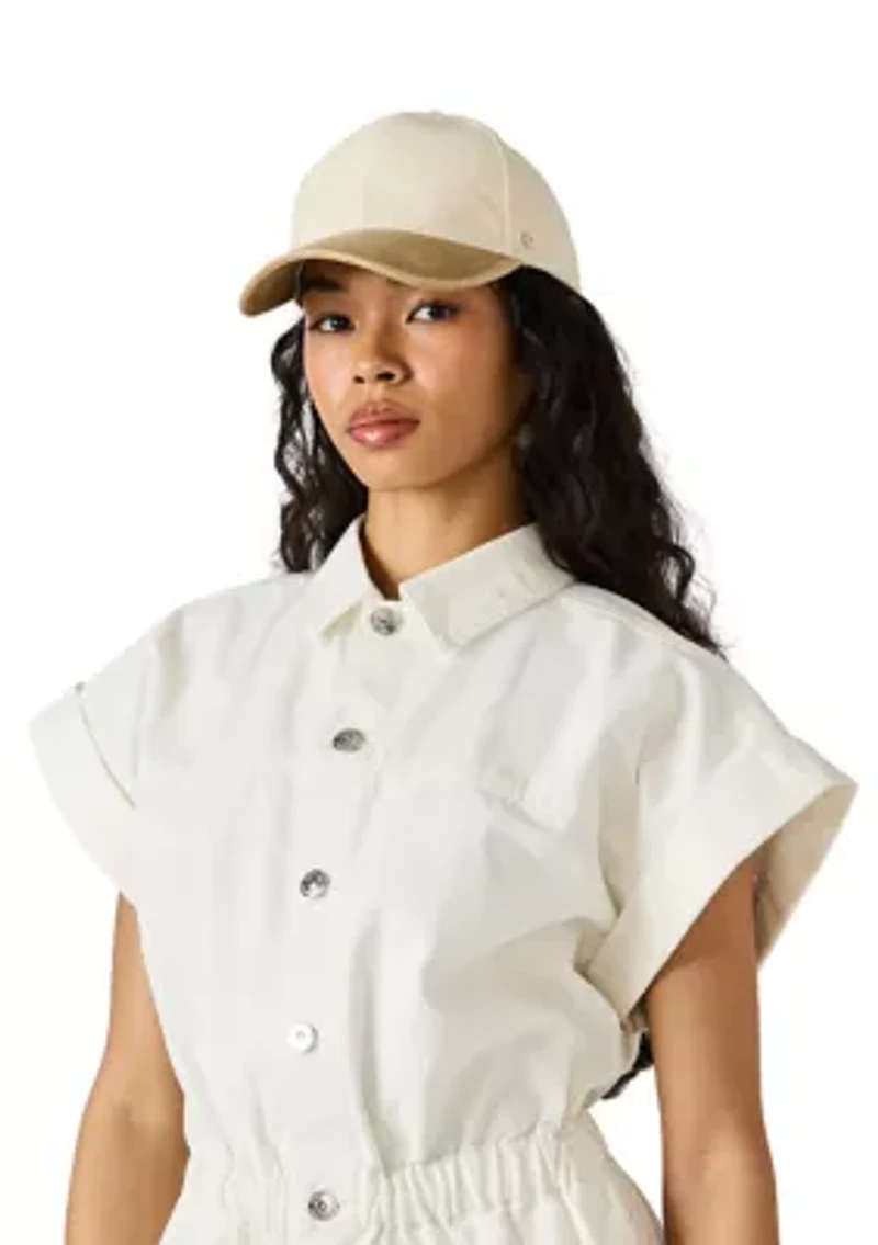 Mixed Material Baseball Cap