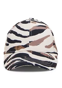 Thornberry Animal Print Linen Baseball Cap