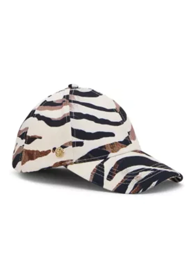 Thornberry Animal Print Linen Baseball Cap