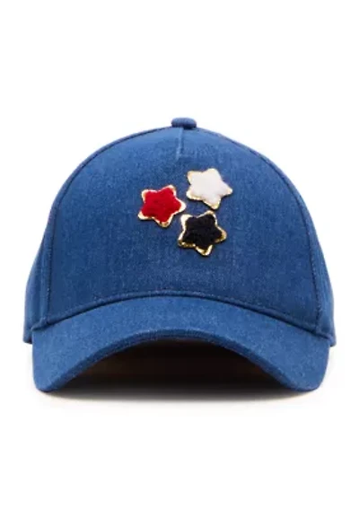 Denim Cap with Chenille Patches