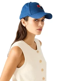 Denim Cap with Chenille Patches