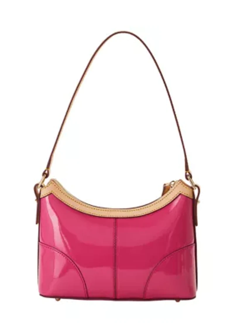 Patent Leather Baguette Shoulder Bag