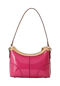 Patent Leather Baguette Shoulder Bag