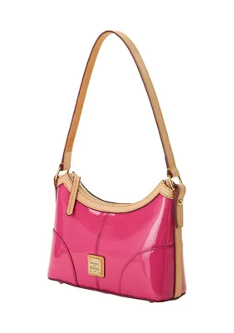 Patent Leather Baguette Shoulder Bag