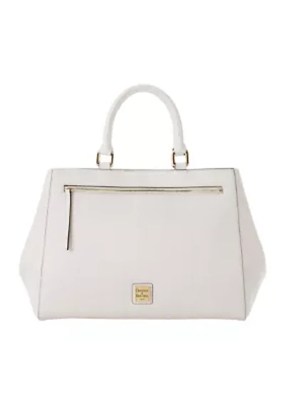 Saffiano Zip Satchel