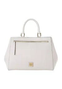 Saffiano Zip Satchel
