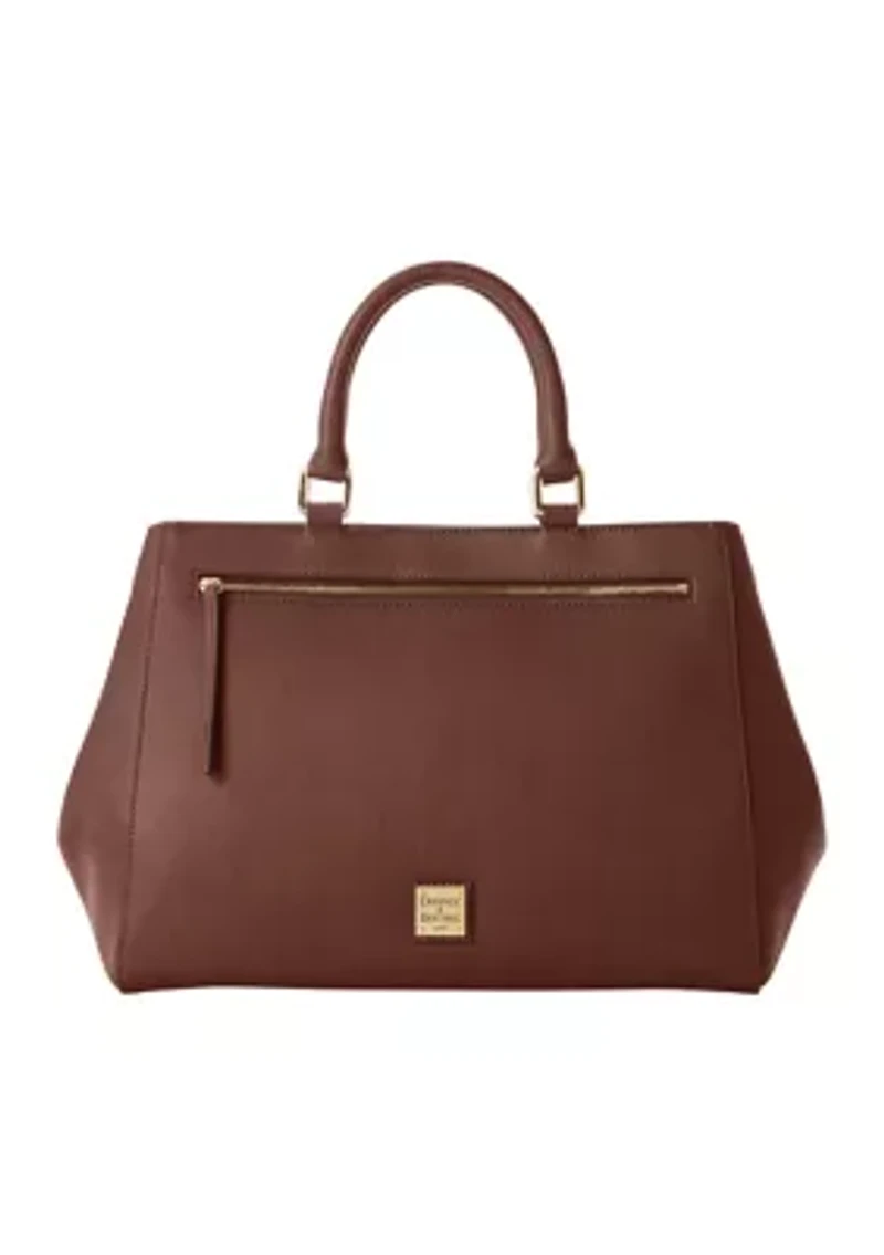 Saffiano Zip Satchel
