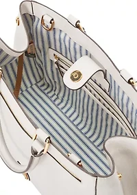 Saffiano Zip Satchel