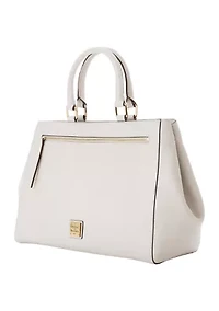 Saffiano Zip Satchel