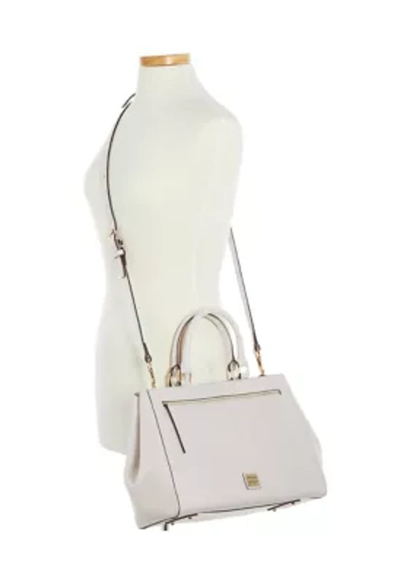 Saffiano Zip Satchel