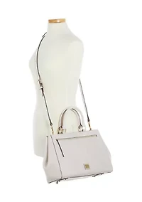 Saffiano Zip Satchel
