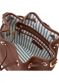 Saffiano Drawstring Travel Bag