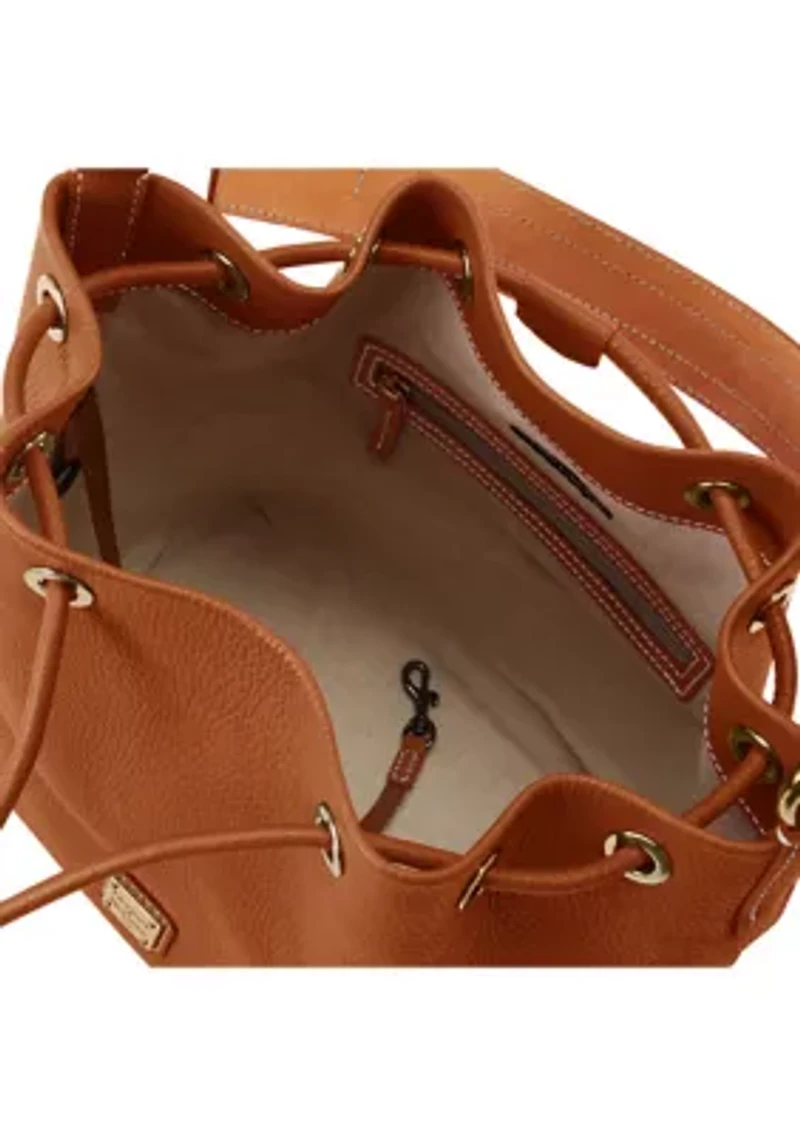 Lucca Leather Drawstring Shoulder Bag