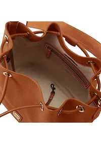 Lucca Leather Drawstring Shoulder Bag