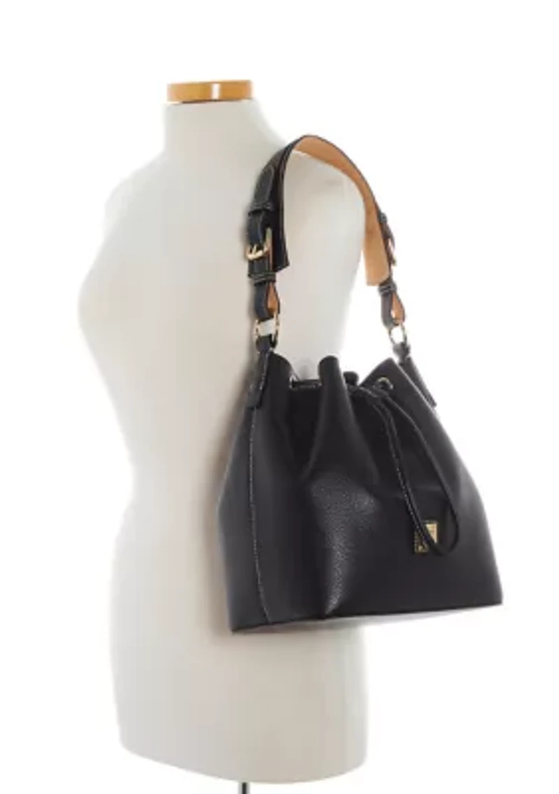 Lucca Leather Drawstring Shoulder Bag