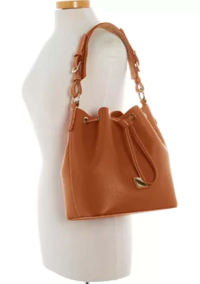Lucca Leather Drawstring Shoulder Bag