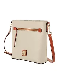 Pebble Leather Zip Front Crossbody