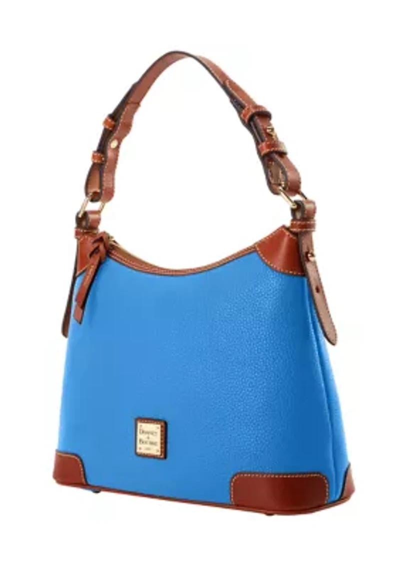 Pebble Leather Small Hobo Bag