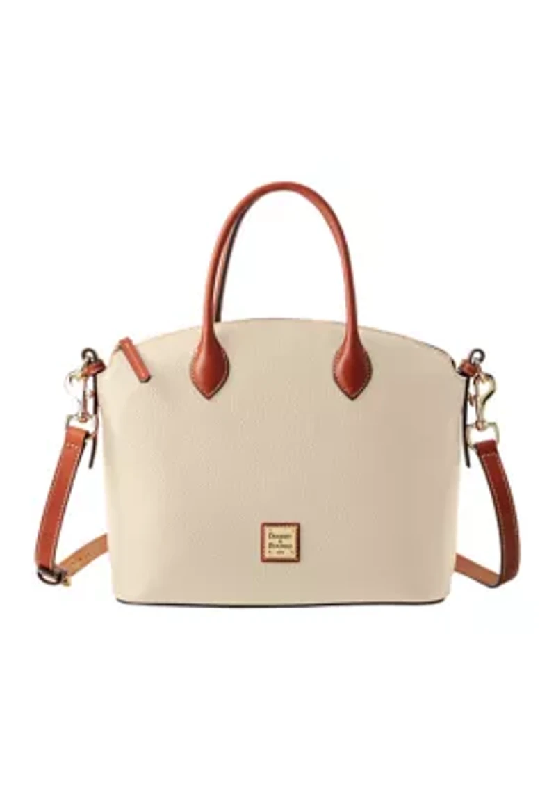 Pebble Grain Domed Satchel