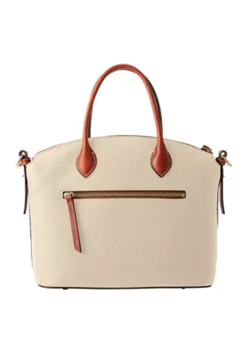 Pebble Grain Domed Satchel