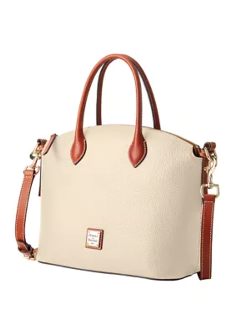Pebble Grain Domed Satchel