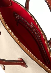 Pebble Grain Domed Satchel