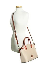 Pebble Grain Domed Satchel