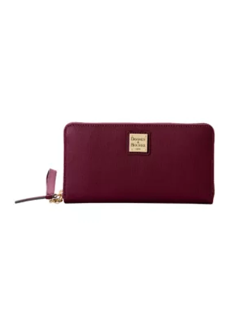 Saffiano Large Zip Around Wristlet