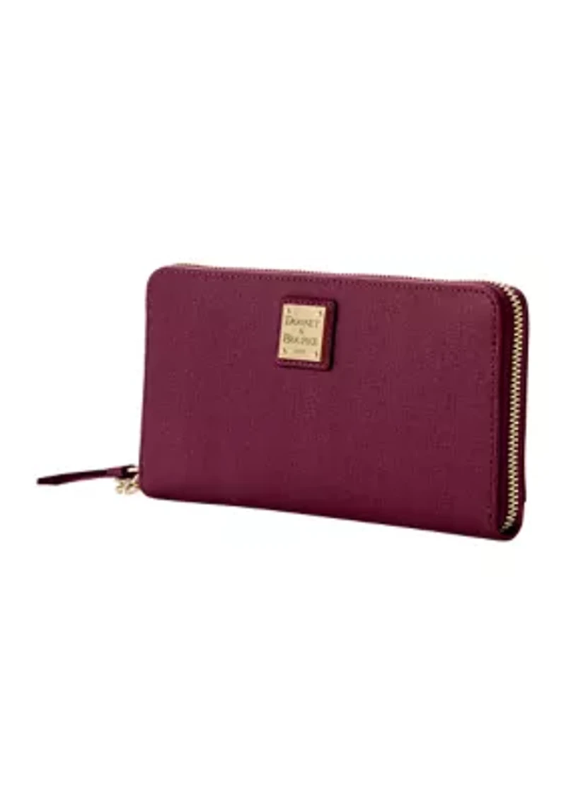 Saffiano Large Zip Around Wristlet