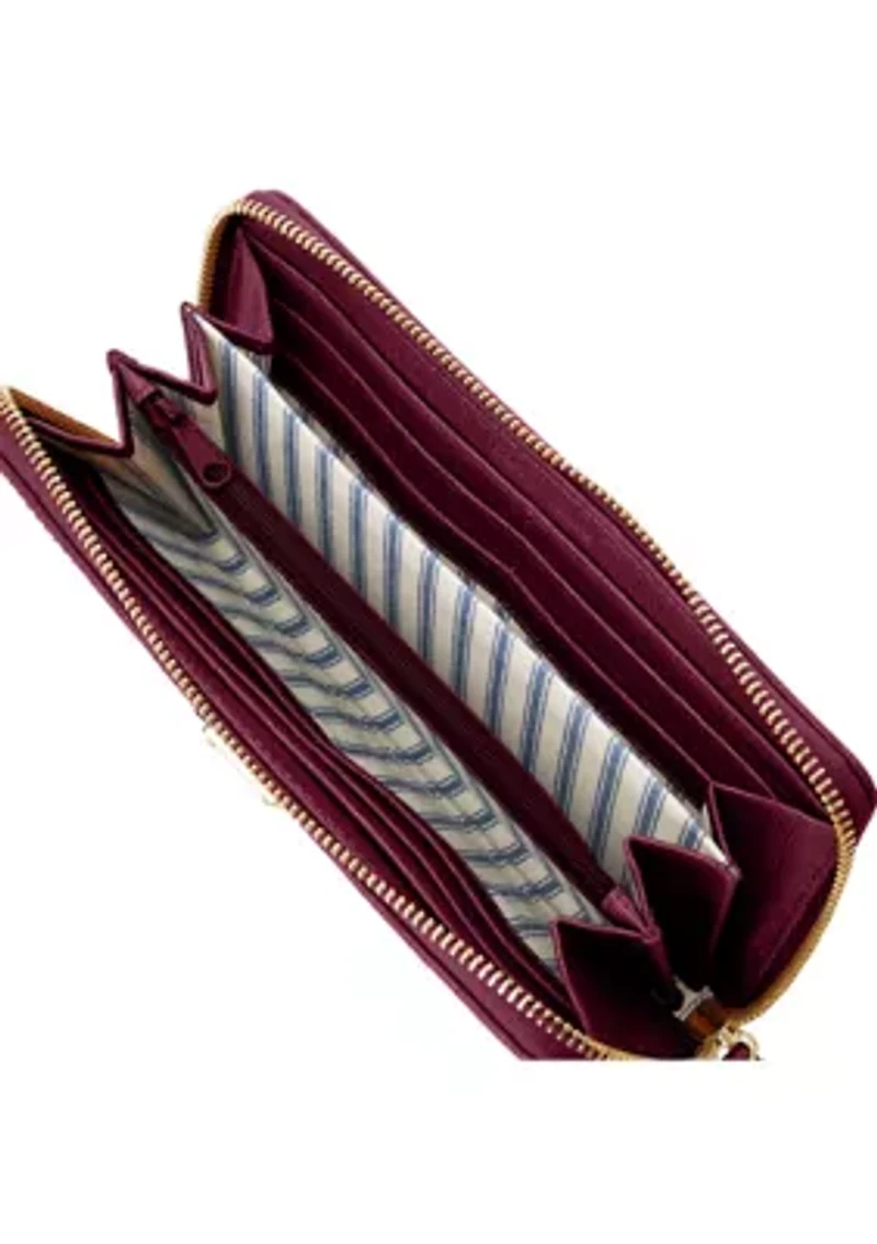 Saffiano Large Zip Around Wristlet