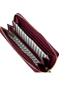 Saffiano Large Zip Around Wristlet