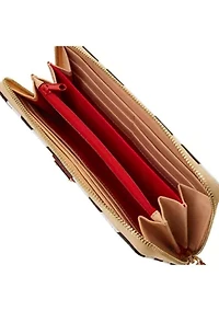 Chevron Large Zip Around Wristlet