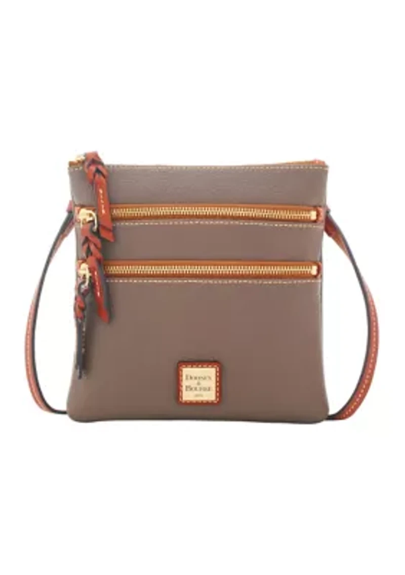 Pebble Grain Triple Zip Bag