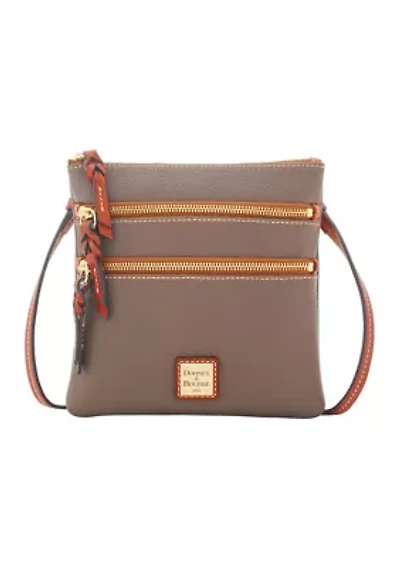 Pebble Grain Triple Zip Bag