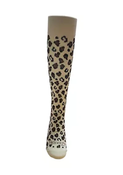 Skinergy Cheetah Print Compression Knee High Socks