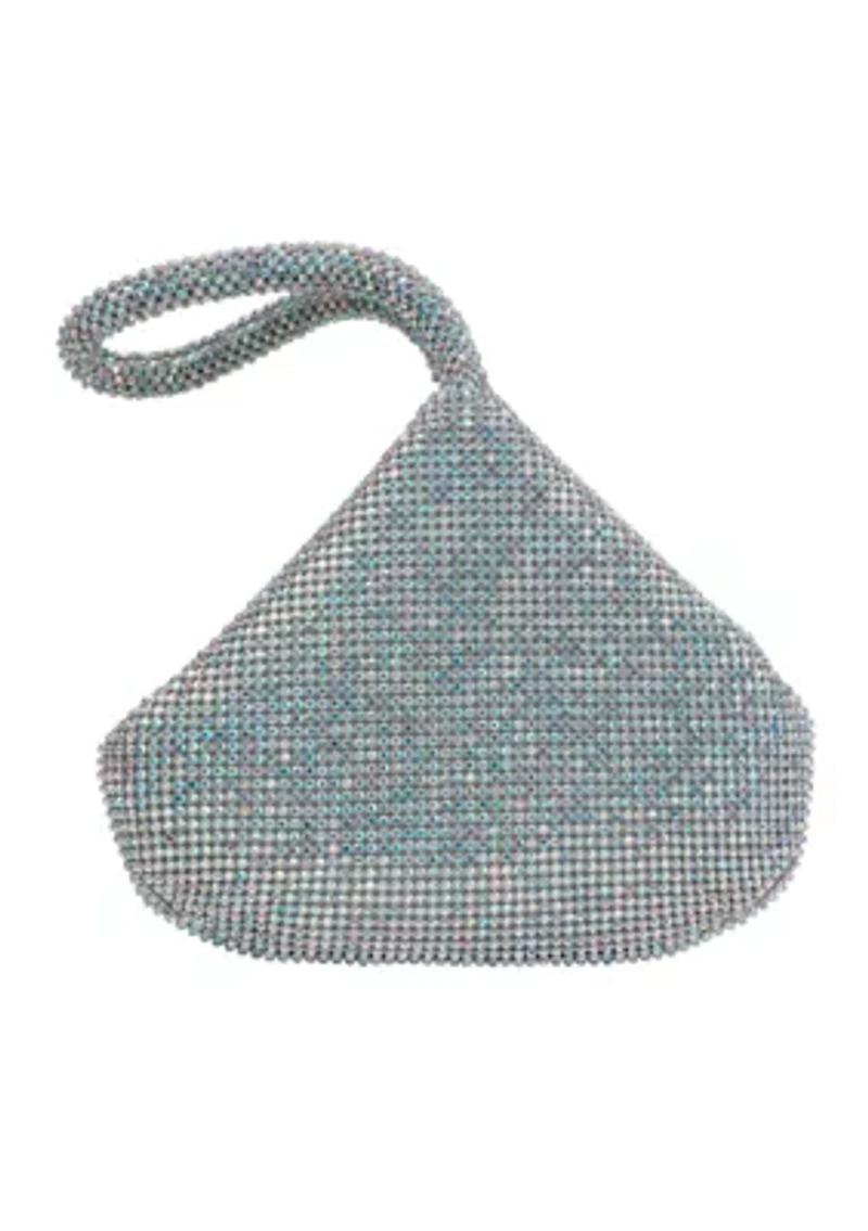 Staci Wristlet Sparkle Mesh Bag
