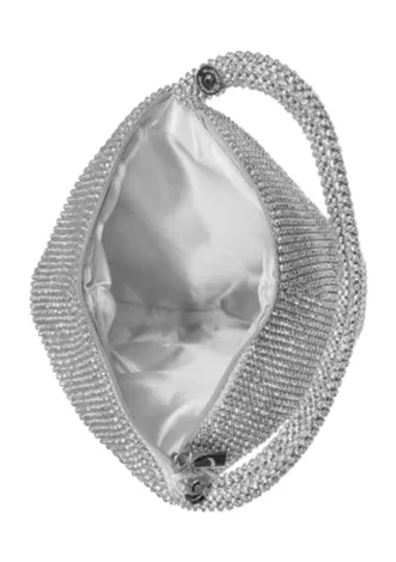 Staci Wristlet Sparkle Mesh Bag