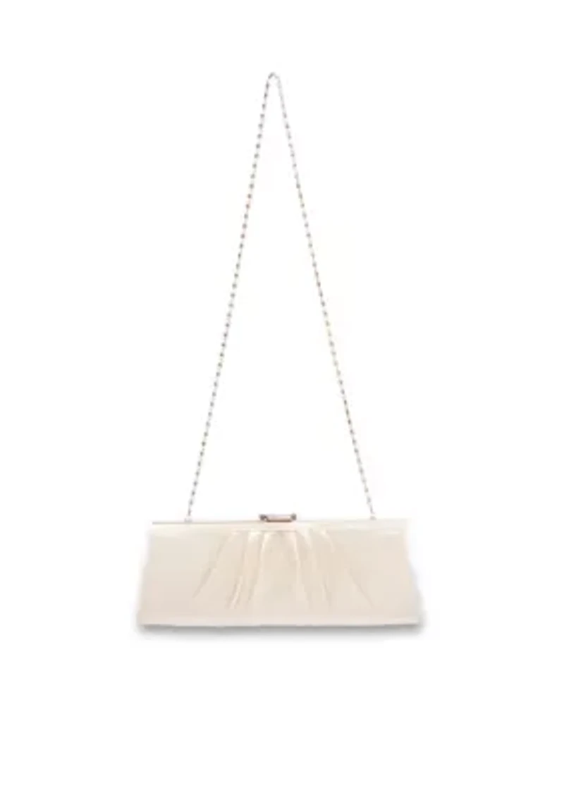 East West Satin Frame Clutch