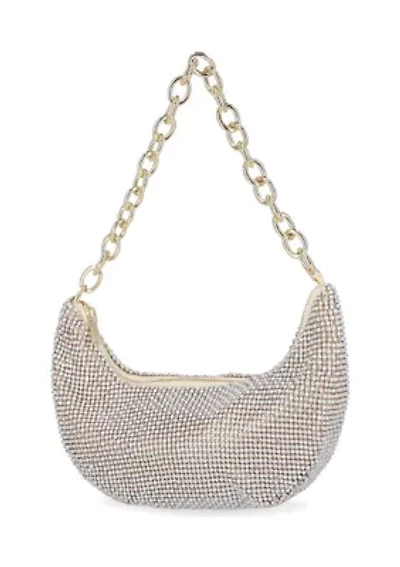 Maya - Diamond Mesh Half Moon Shape Hobo Bag