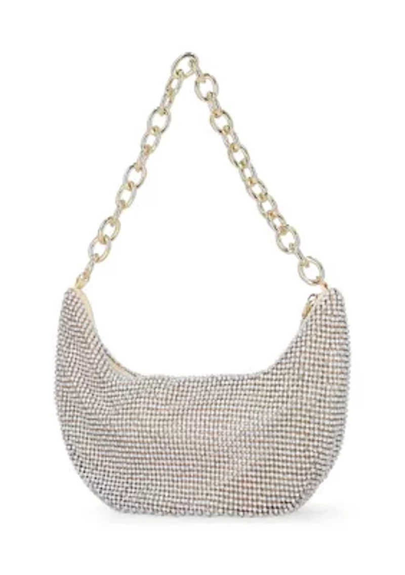 Maya - Diamond Mesh Half Moon Shape Hobo Bag