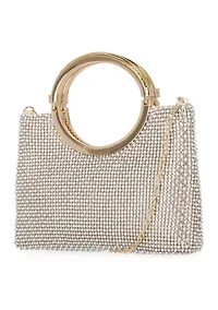 Zinia Diamond Mesh Clutch