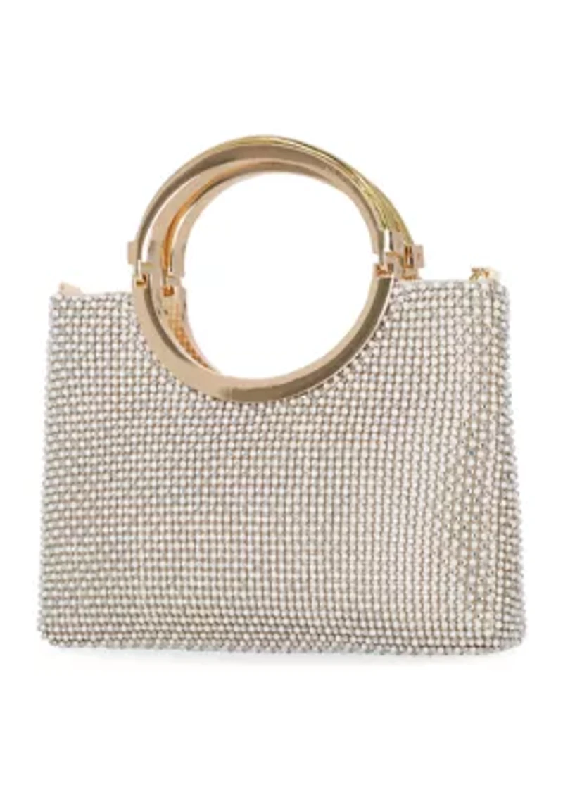 Zinia Diamond Mesh Clutch