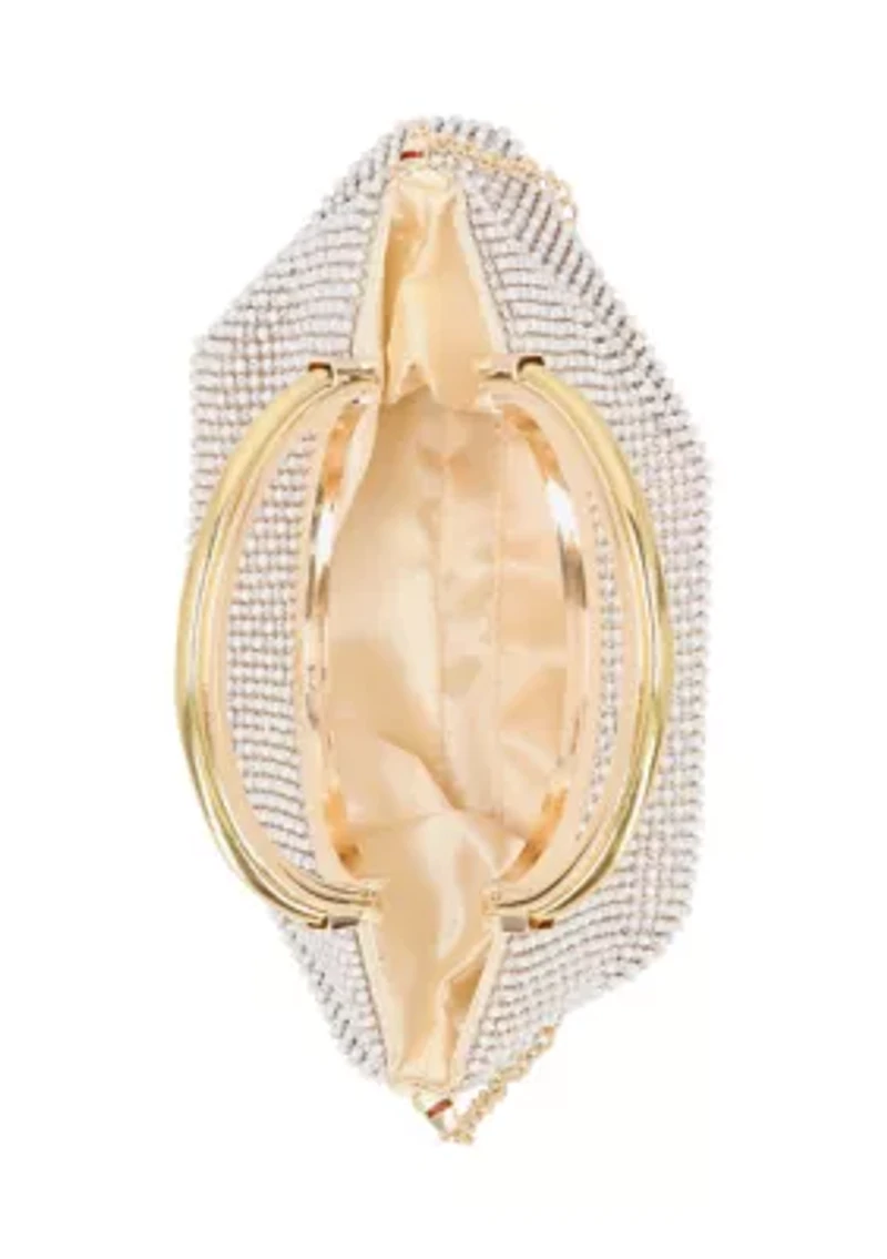 Zinia Diamond Mesh Clutch