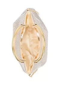 Zinia Diamond Mesh Clutch
